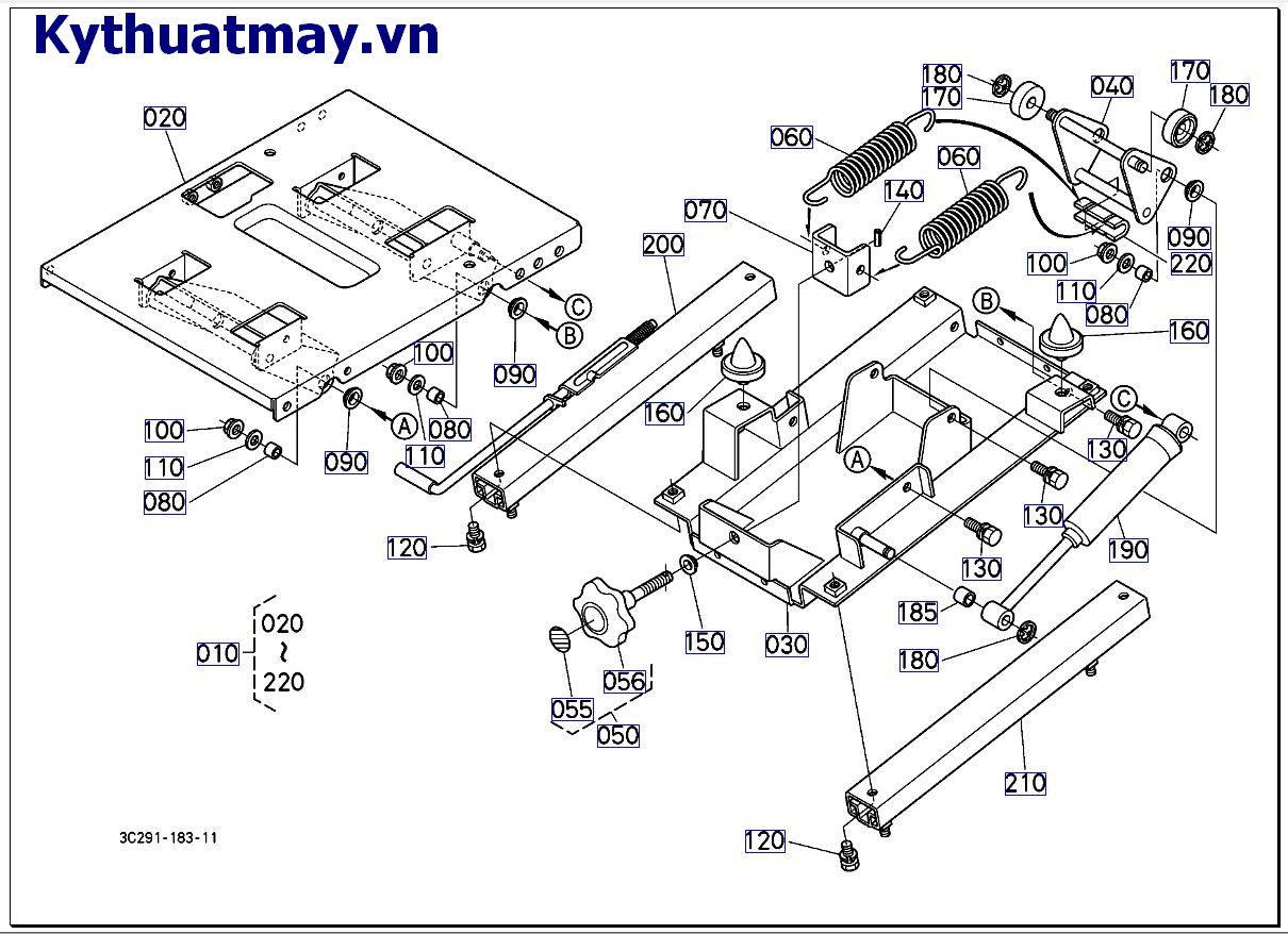 Hệ thống giảm xóc, ghế ngồi ( những bộ phận cấu thành) mới 10001 đến 49999